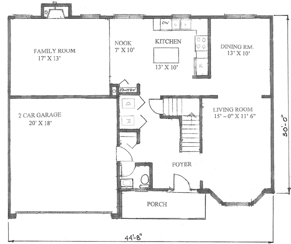 Traditional Floor Plan - Main Floor Plan #136-107