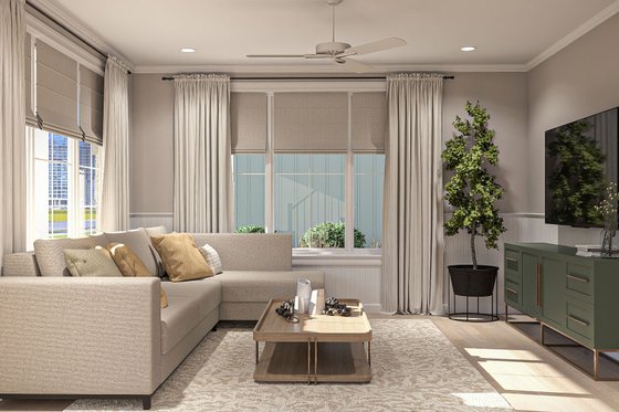 Interior - Family Room for Farmhouse House Plan #455-409 - 3 bed, 2.5 bath