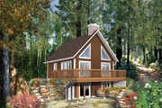 Cabin Style House Plan - 2 Beds 2 Baths 1906 Sq/Ft Plan #25-4361 