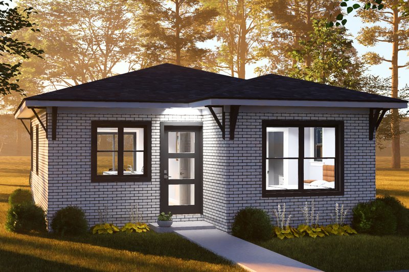 House Blueprint - Exterior - Other Elevation 3 for Modern House Plan #513-2481 - 2 bed, 2 bath