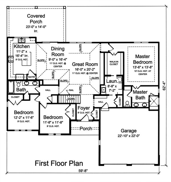 Home Plan - Ranch Floor Plan - Main Floor Plan #46-874