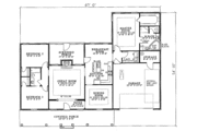 Southern Style House Plan - 3 Beds 2 Baths 1746 Sq/Ft Plan #17-1012 