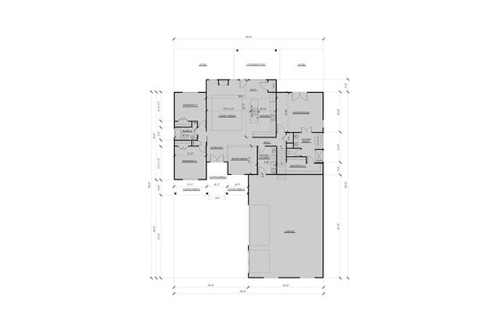 Floor Plan - Main Floor for Traditional House Plan #123-123 - 4 bed, 3.5 bath