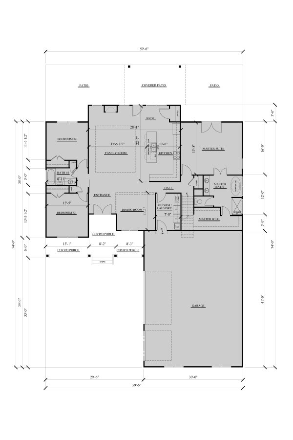 Traditional Floor Plan - Main Floor Plan #123-123