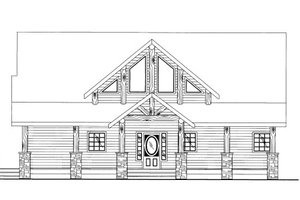 Cabin Exterior - Front Elevation Plan #117-765
