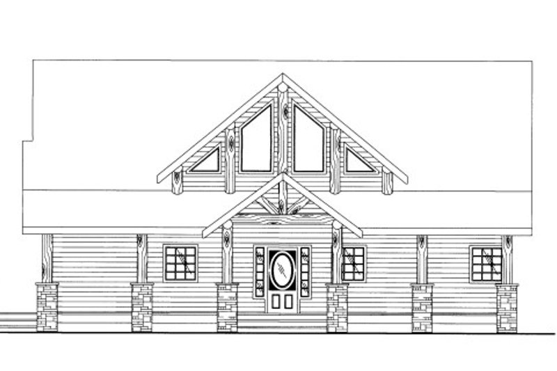 Home Plan - Cabin Exterior - Front Elevation Plan #117-765