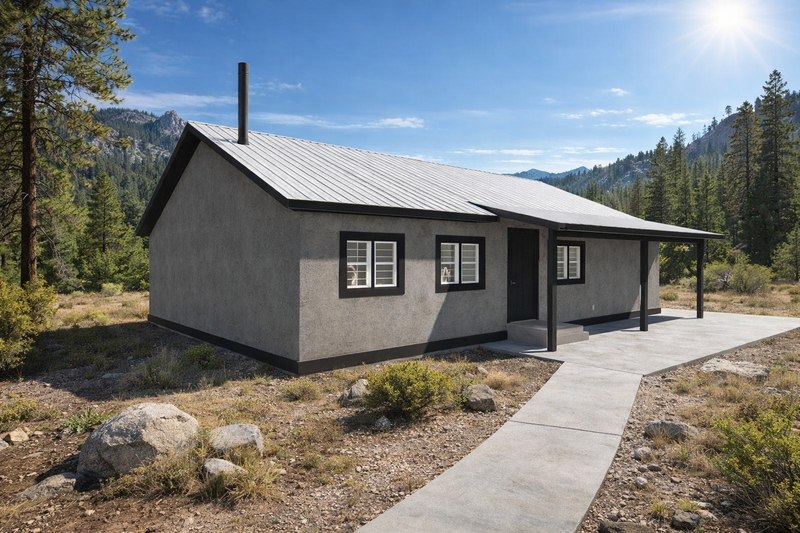 Architectural House Design - Exterior - Front Elevation 4 for Cabin House Plan #1060-450 - 2 bed, 2 bath