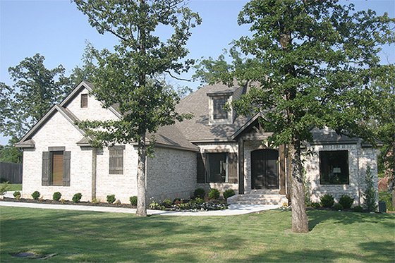 Exterior - Front Elevation 3 for European House Plan #17-2501 - 3 bed, 3.5 bath