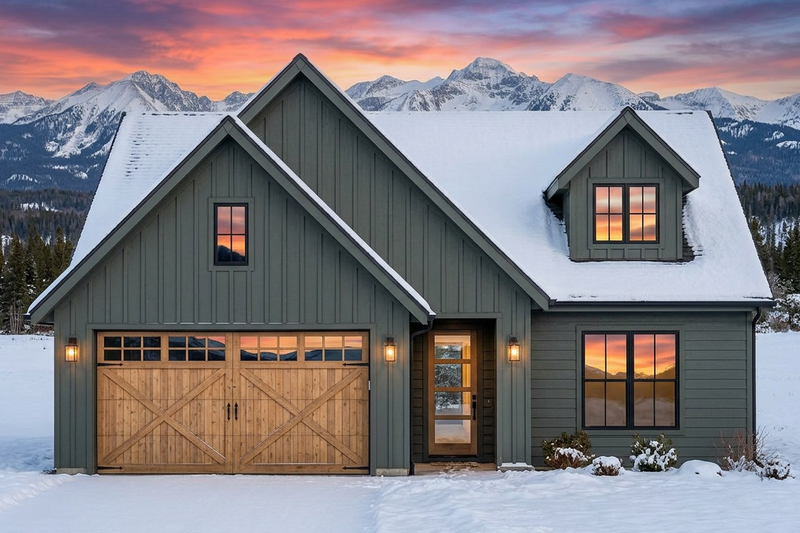 House Blueprint - Exterior - Front Elevation 4 for Country House Plan #1096-191 - 3 bed, 2 bath