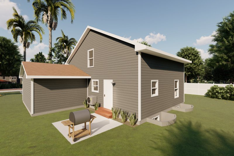 Dream House Plan - Exterior - Rear Elevation for Traditional House Plan #1122-5 - 3 bed, 2 bath