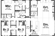 Barndominium Style House Plan - 3 Beds 2.5 Baths 2731 Sq/Ft Plan #455-622 Floor 