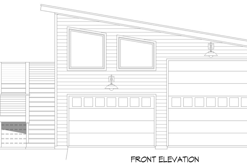 Home Plan - Exterior - Front Elevation 3 for Contemporary House Plan #932-1185 - 1 bed, 1.5 bath