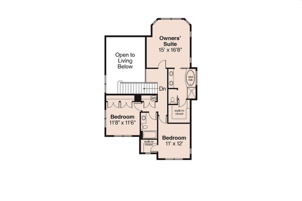 Home Plan - Floor Plan - Upper Floor for Craftsman House Plan #124-556 - 3 bed, 3.5 bath