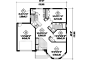 Classical Style House Plan - 2 Beds 1 Baths 1063 Sq/Ft Plan #25-4821 