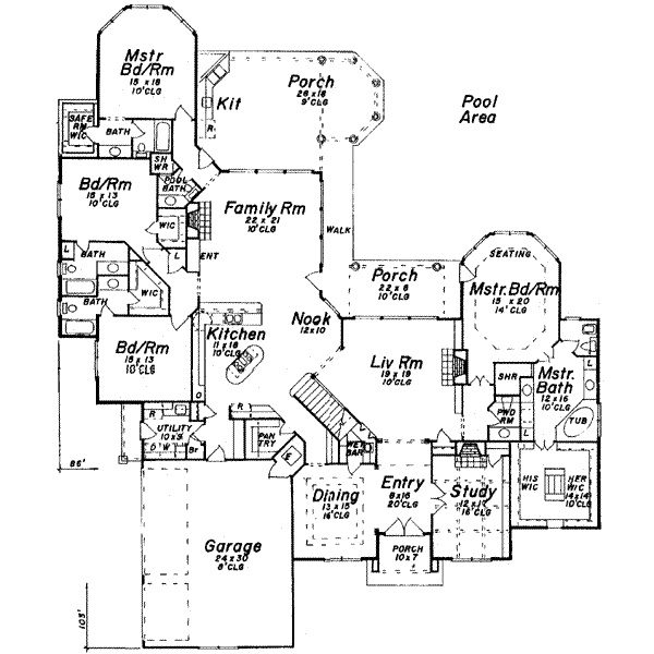 Home Plan - European Floor Plan - Main Floor Plan #52-176