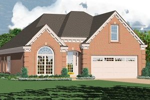 Southern Exterior - Front Elevation Plan #81-234