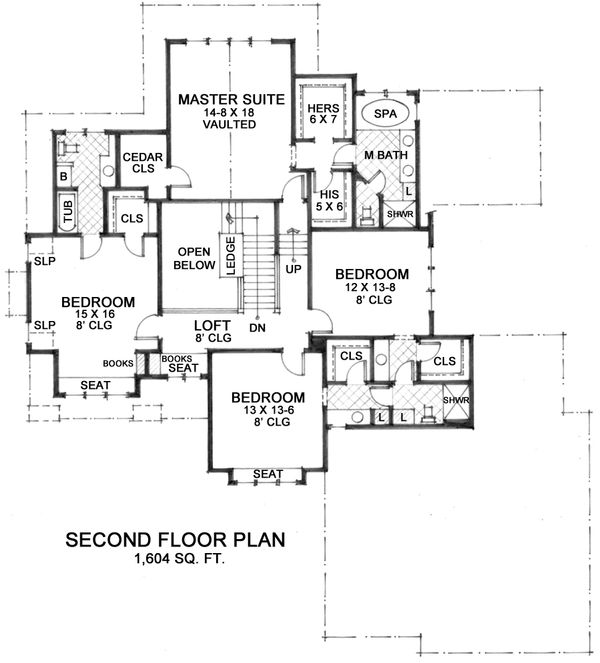 Country Floor Plan - Upper Floor Plan #51-554