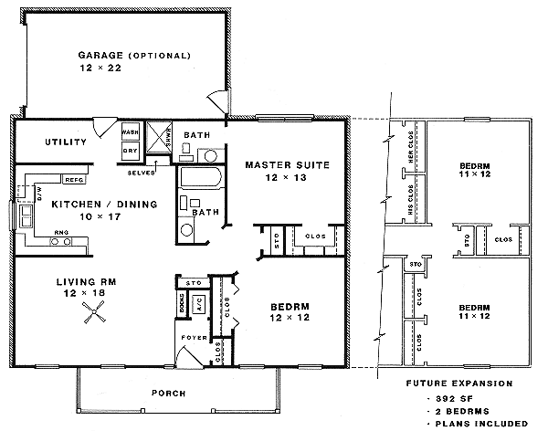 Home Plan - Country Floor Plan - Main Floor Plan #14-153