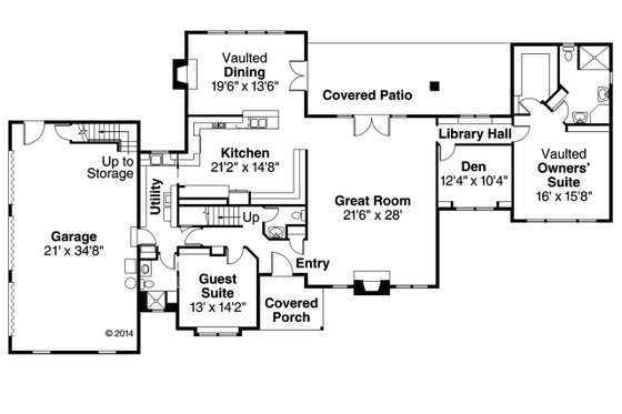 Floor Plan - Main Floor for Traditional House Plan #124-320 - 4 bed, 3.5 bath