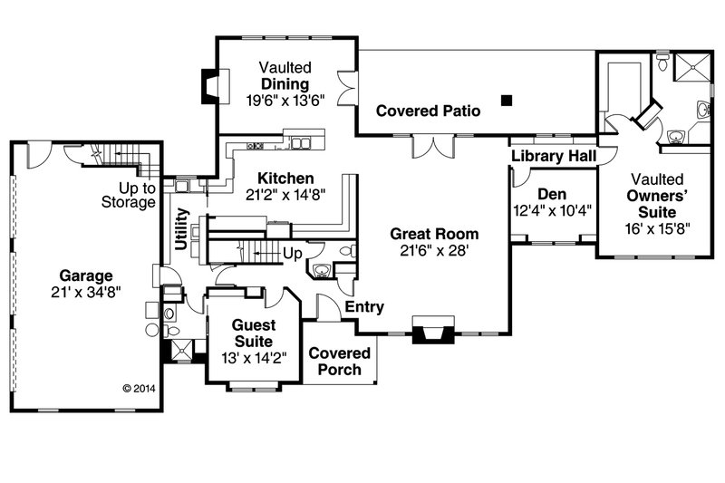 House Plan Design - Floor Plan - Main Floor for Traditional House Plan #124-320 - 4 bed, 3.5 bath