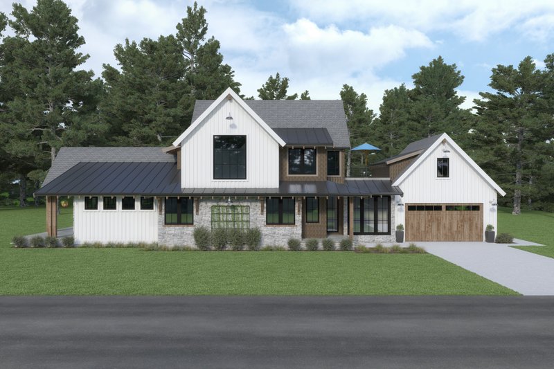 House Plan Design - Farmhouse Exterior - Front Elevation Plan #1070-106