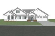 Farmhouse Style House Plan - 3 Beds 3.5 Baths 2329 Sq/Ft Plan #1109-26 Exterior 