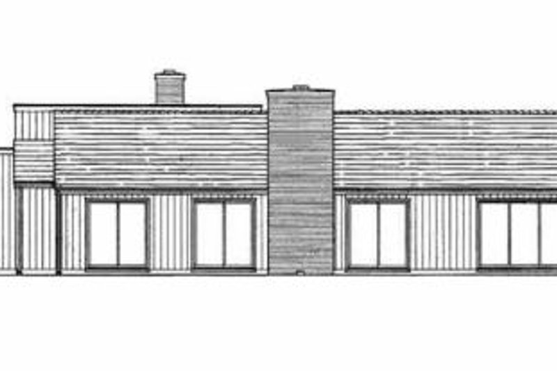 Dream House Plan - Exterior - Rear Elevation for Contemporary House Plan #72-346 - 4 bed, 2.5 bath