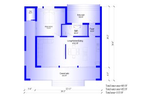 Floor Plan - Main Floor for Modern House Plan #549-7 - 1 bed, 1 bath
