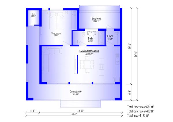 Modern Floor Plan - Main Floor Plan #549-7