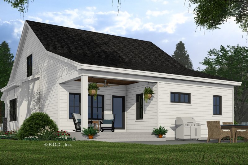 House Blueprint - Exterior - Rear Elevation for Farmhouse House Plan #51-1291 - 4 bed, 4 bath