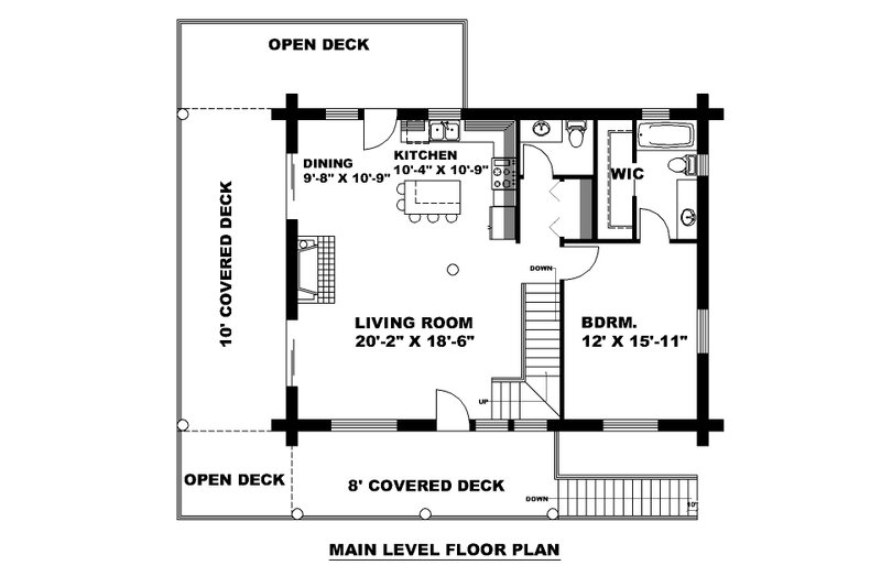 Log Style House Plan - 3 Beds 3.5 Baths 2177 Sq/Ft Plan #117-963 ...