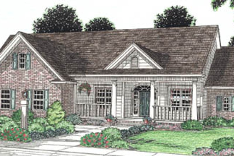 Architectural House Design - Traditional Exterior - Front Elevation Plan #20-191