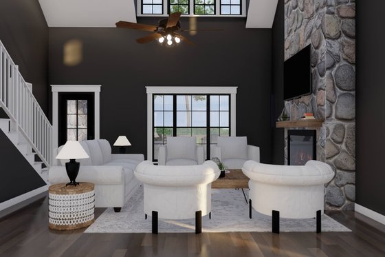 Interior - Family Room 2 for Cabin House Plan #923-415 - 4 bed, 3.5 bath