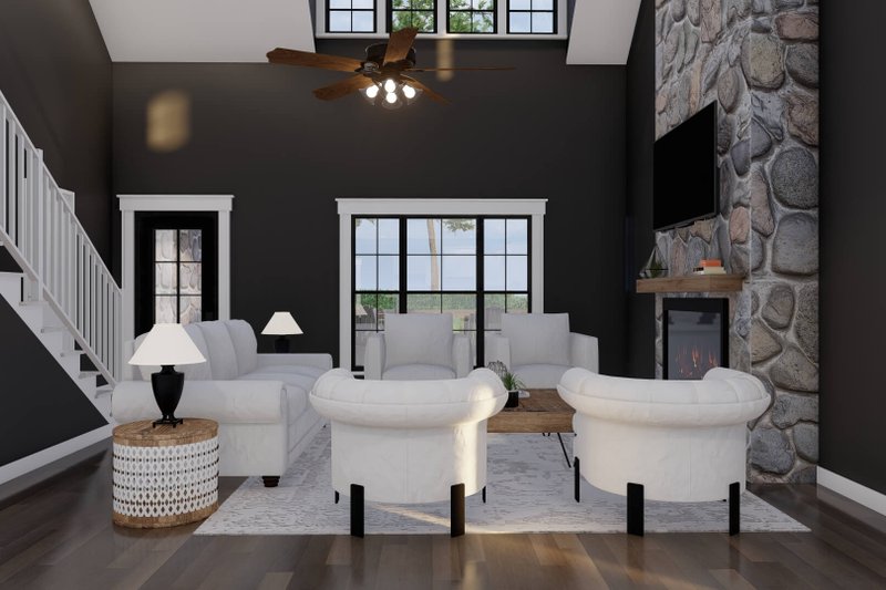 House Design - Interior - Family Room 2 for Cabin House Plan #923-415 - 4 bed, 3.5 bath