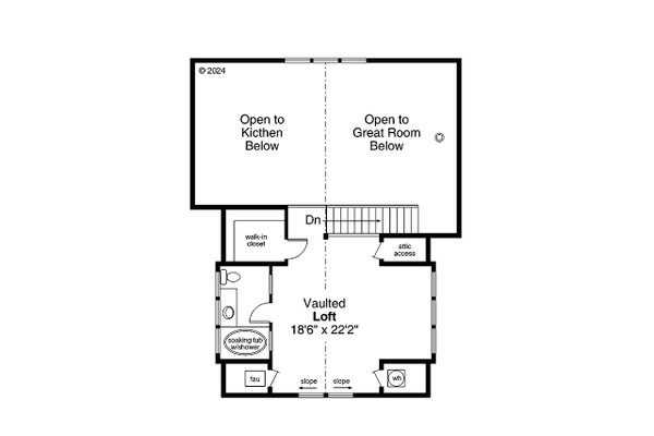 House Blueprint - Country Floor Plan - Upper Floor Plan #124-1356