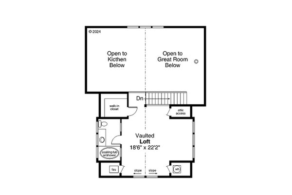 Country Floor Plan - Upper Floor Plan #124-1356