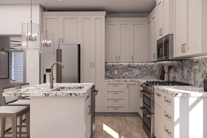 House Blueprint - Interior - Kitchen 1 for Traditional House Plan #455-728 - 3 bed, 2 bath