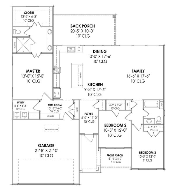 Prairie Floor Plan - Main Floor Plan #1096-115