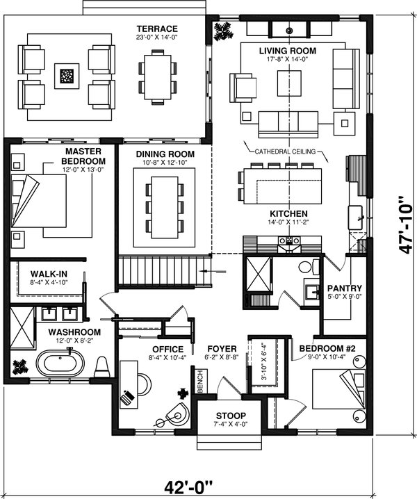 Farmhouse Floor Plan - Main Floor Plan #23-2773