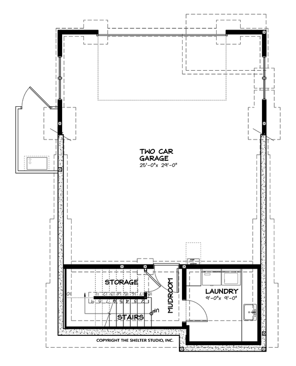 House Blueprint - Craftsman Floor Plan - Lower Floor Plan #895-55