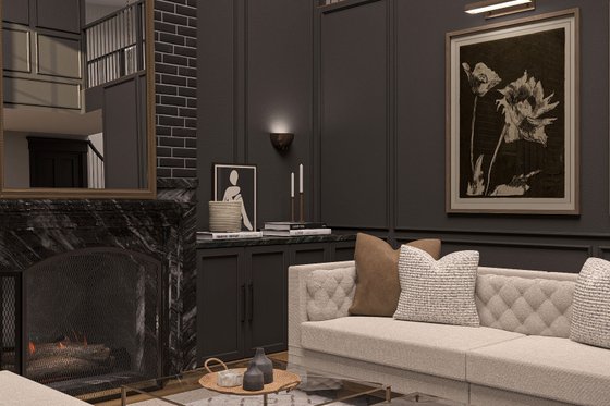 Interior - Family Room for Colonial House Plan #455-388 - 5 bed, 4.5 bath