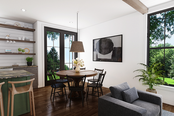 Interior - Dining Room for Barndominium House Plan #48-992 - 3 bed, 2.5 bath