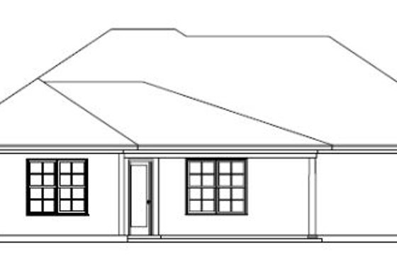 Exterior - Rear Elevation for Traditional House Plan #63-147 - 3 bed, 2 bath