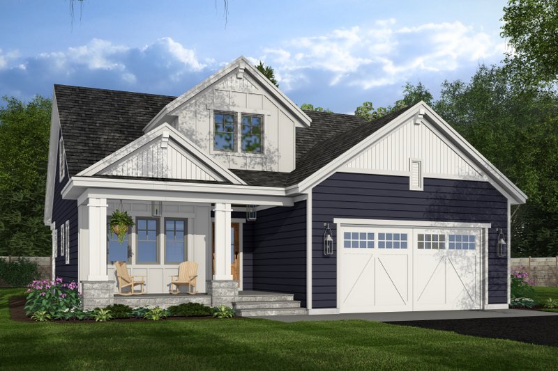 Dream House Plan - Craftsman Exterior - Front Elevation Plan #51-1406