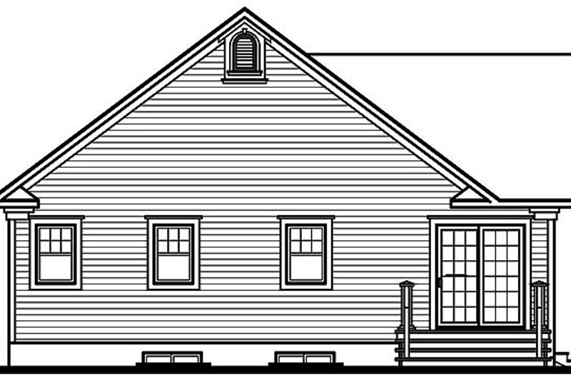 Home Plan - Exterior - Rear Elevation for Farmhouse House Plan #23-135 - 2 bed, 1 bath
