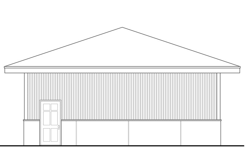 House Plan Design - Exterior - Other Elevation 1 for Traditional House Plan #124-975, 1 bath