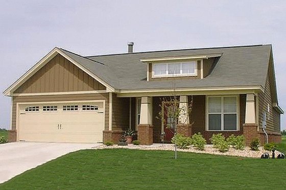 Exterior - Front Elevation for Bungalow House Plan #63-183 - 3 bed, 2 bath