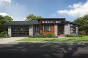 Contemporary Style House Plan - 3 Beds 2 Baths 1635 Sq/Ft Plan #48-1194 