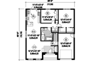 Contemporary Style House Plan - 2 Beds 1 Baths 1197 Sq/Ft Plan #25-4277 