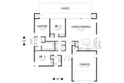 Modern Style House Plan - 3 Beds 2 Baths 1624 Sq/Ft Plan #48-470 